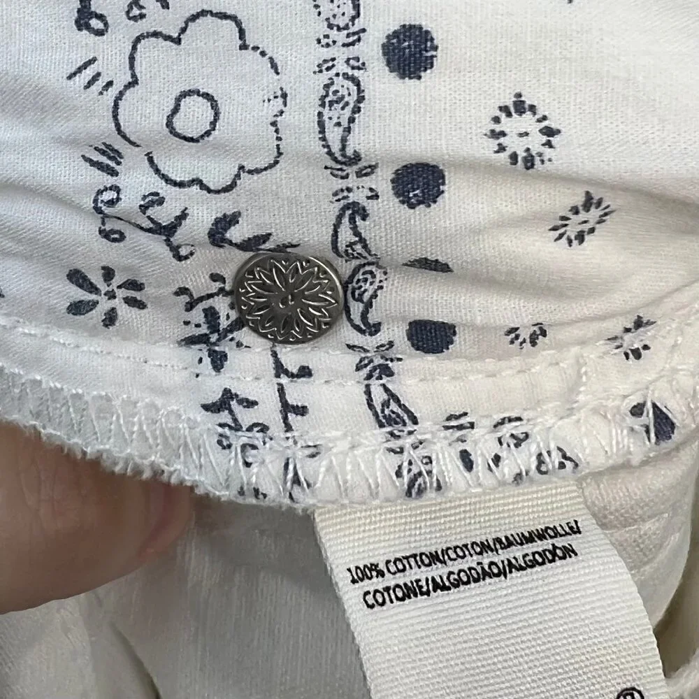 Free People x REVOLVE Sophia White Denim Shorts Cutoff Button Fly Size 25